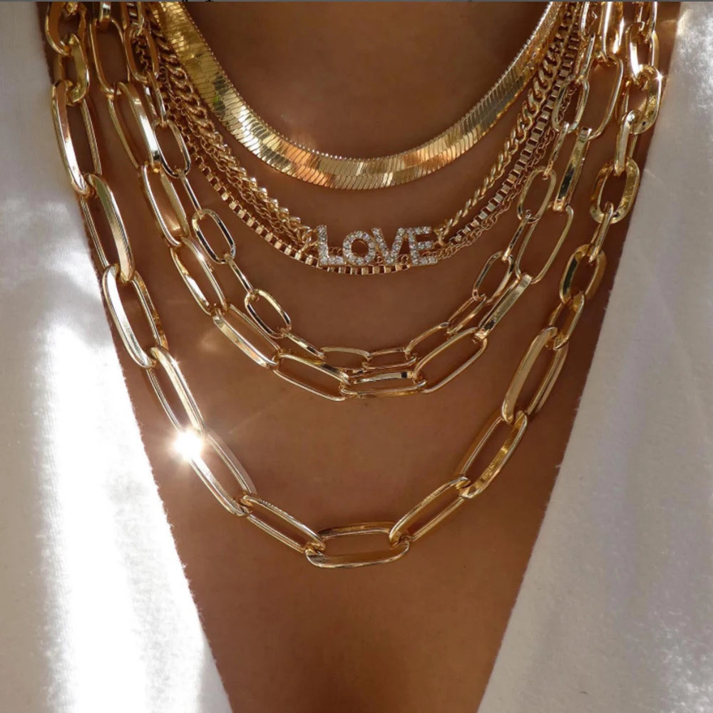 Vintage Layered Pendant Necklace