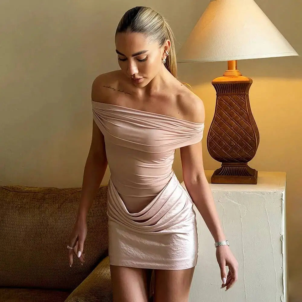Elegant Satin Mini Dress