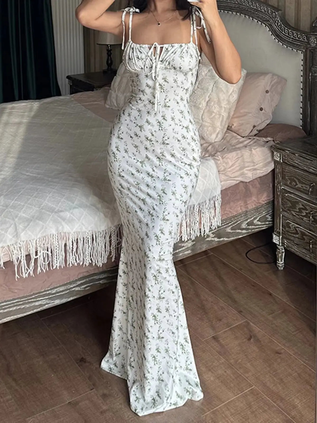 Floral Split Midi Dress