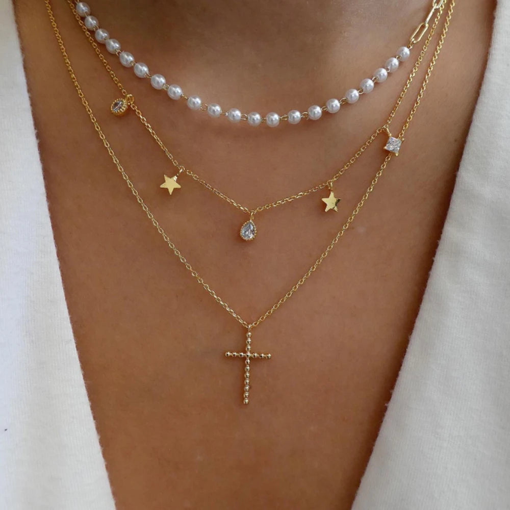 Vintage Layered Pendant Necklace