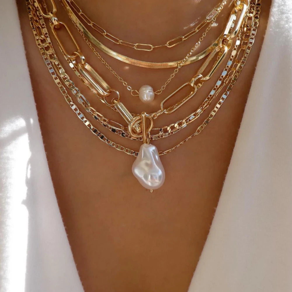 Vintage Layered Pendant Necklace