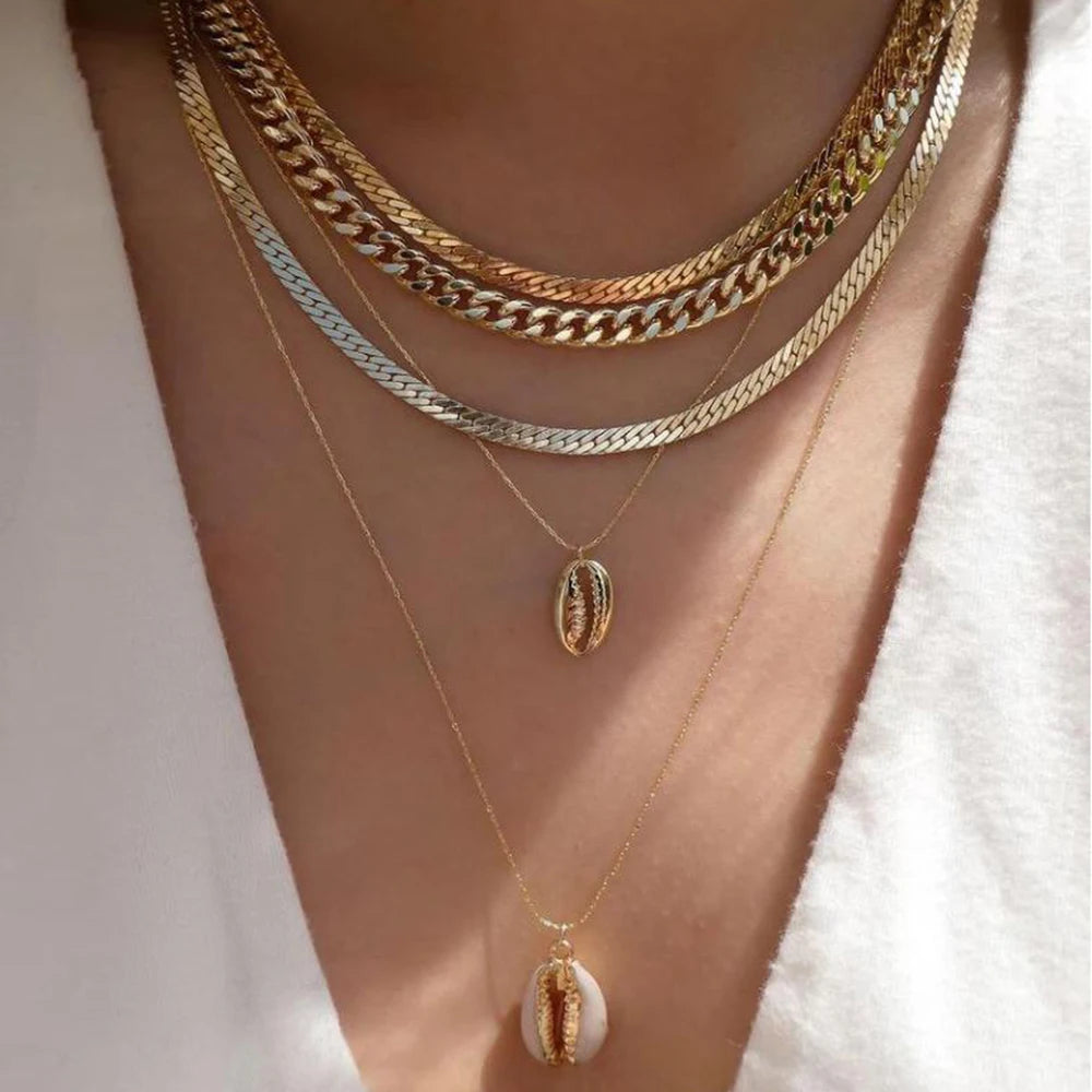 Vintage Layered Pendant Necklace