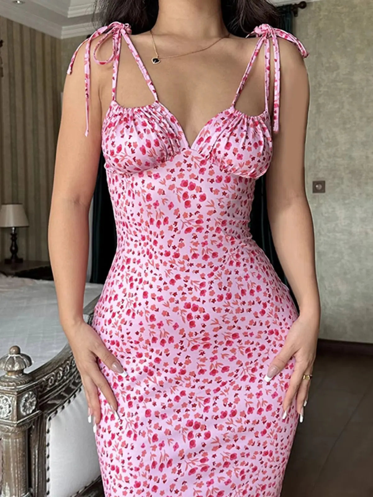 Floral Split Midi Dress