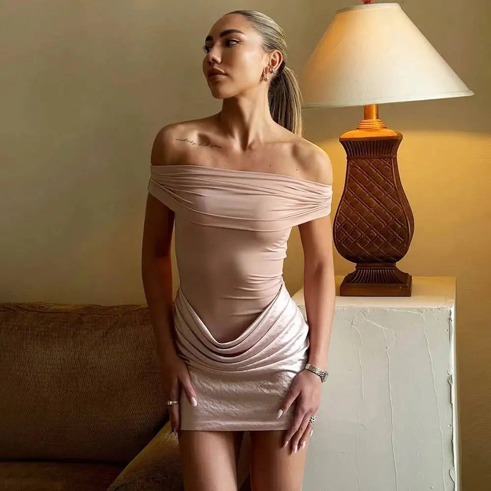 Elegant Satin Mini Dress
