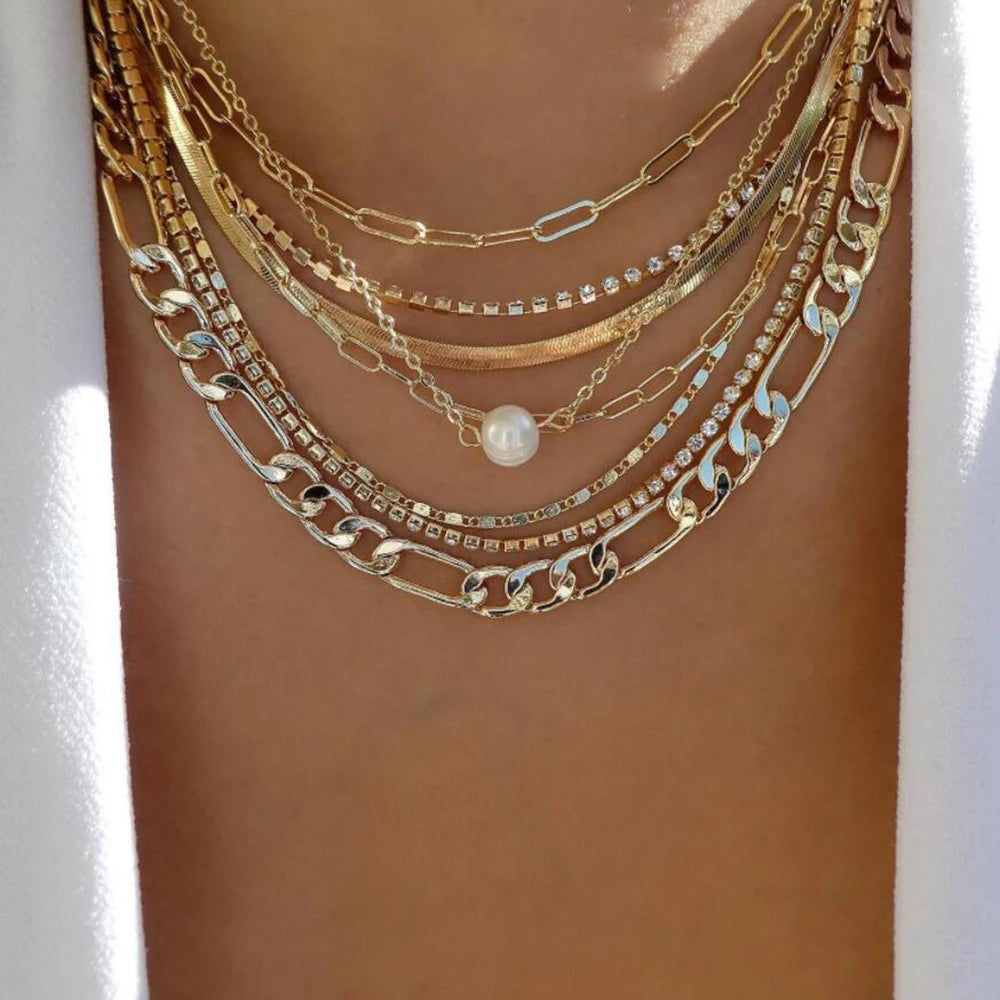 Vintage Layered Pendant Necklace