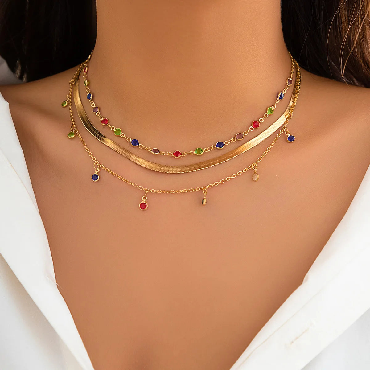 Vintage Layered Pendant Necklace