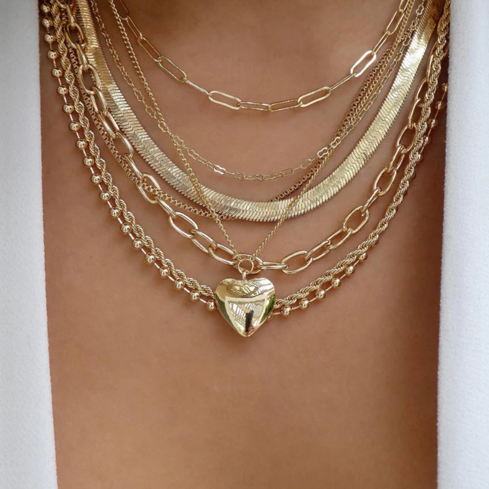 Vintage Layered Pendant Necklace