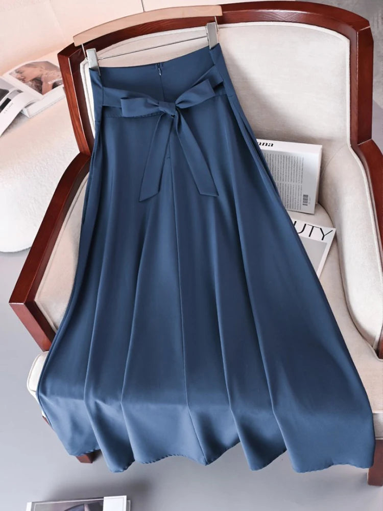 Elegant A-Line Midi Skirt