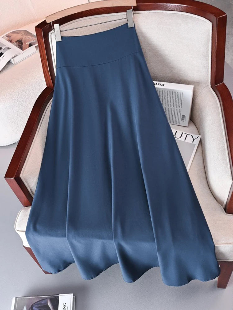 Elegant A-Line Midi Skirt