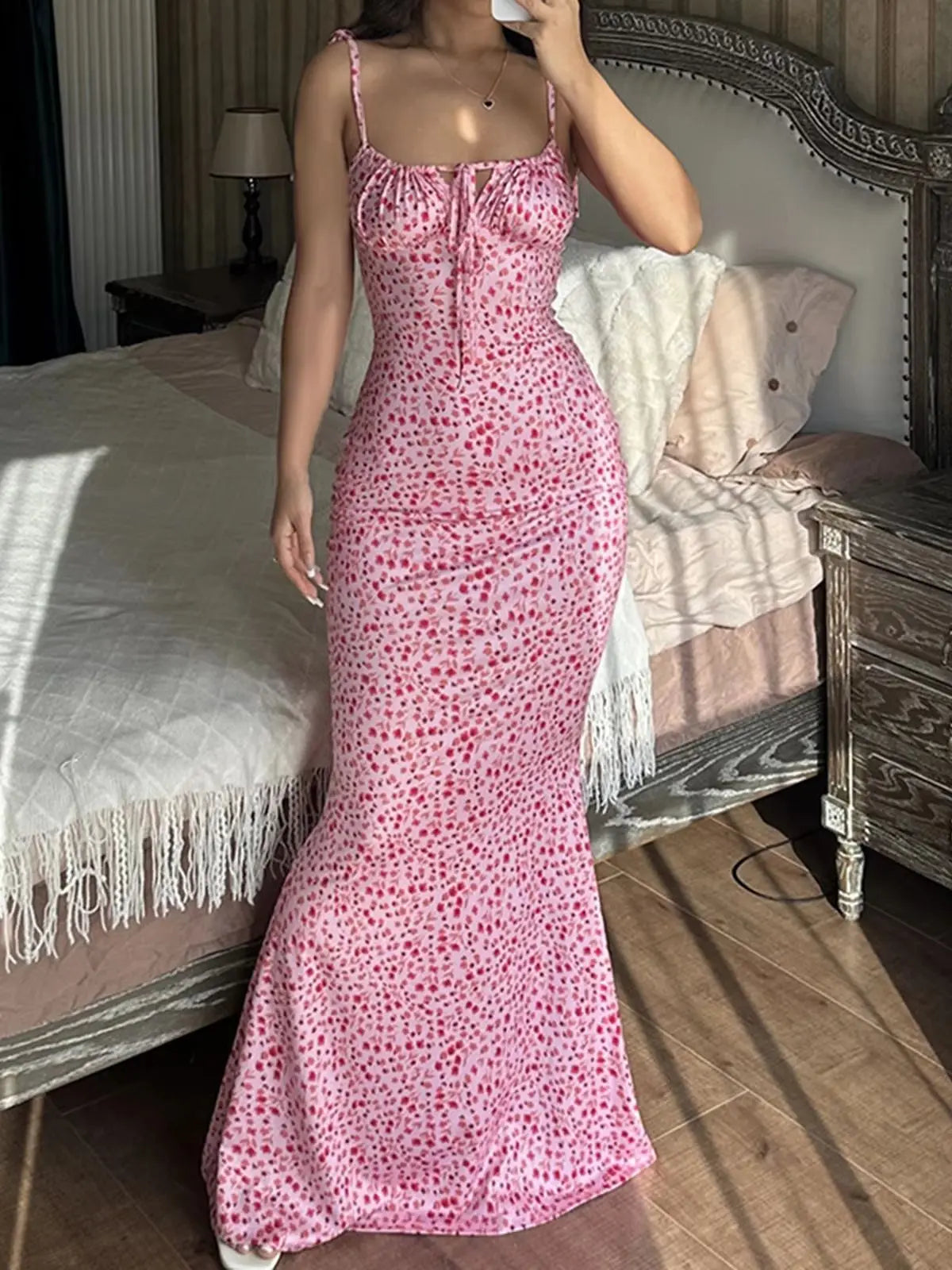Floral Split Midi Dress