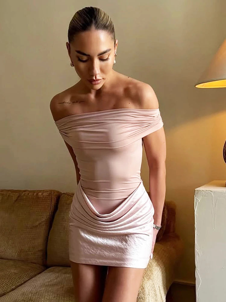 Elegant Satin Mini Dress