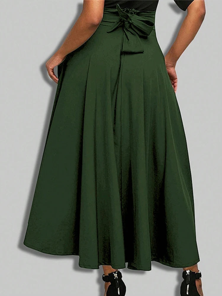 Elegant A-Line Midi Skirt