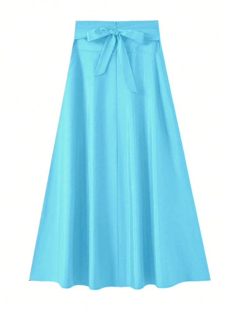 Elegant A-Line Midi Skirt