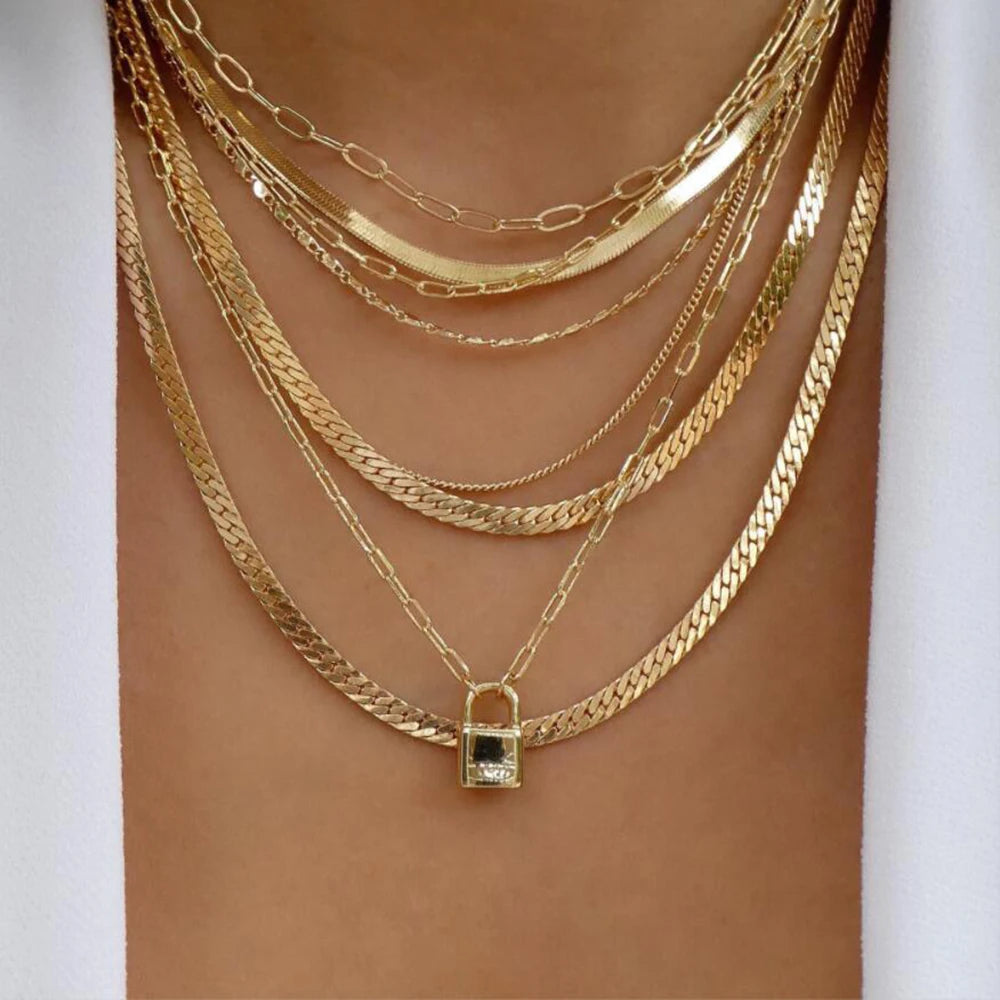 Vintage Layered Pendant Necklace