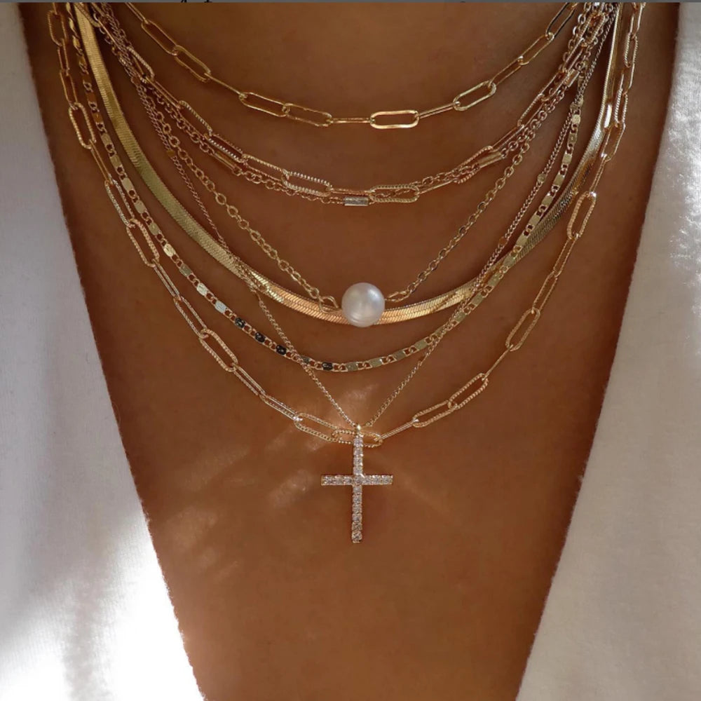 Vintage Layered Pendant Necklace