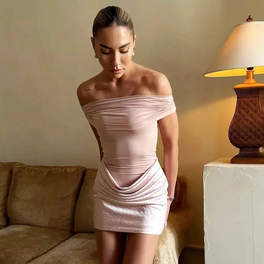 Elegant Satin Mini Dress