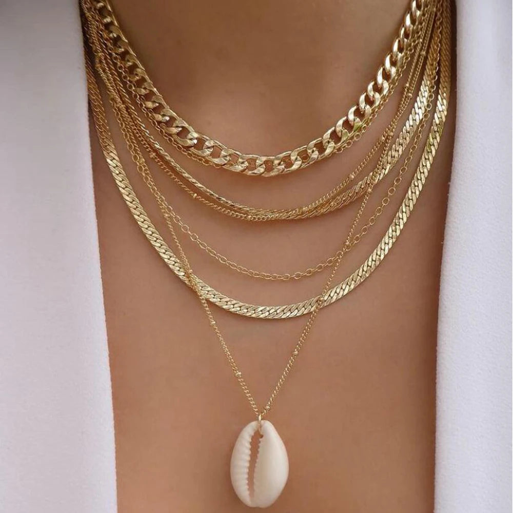 Vintage Layered Pendant Necklace