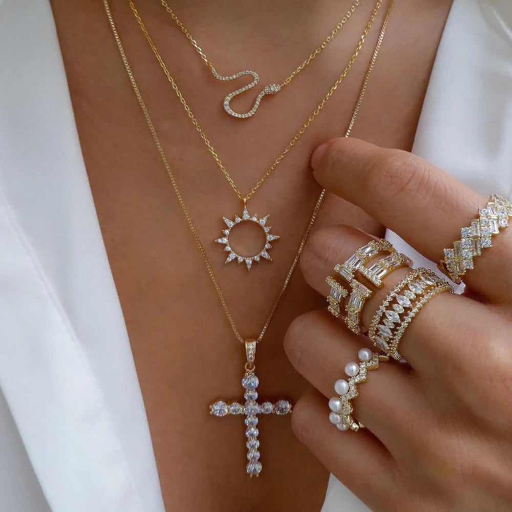 Vintage Layered Pendant Necklace