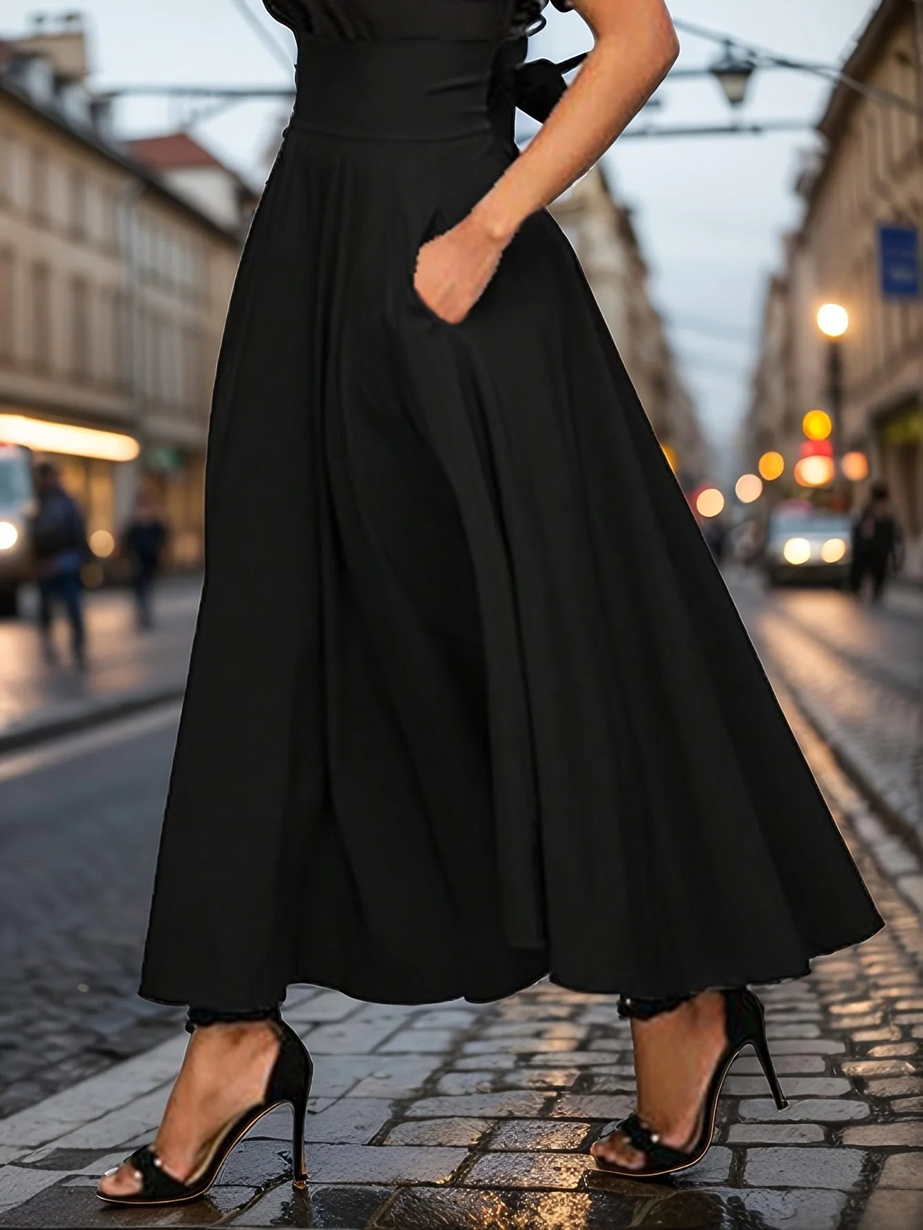Elegant A-Line Midi Skirt