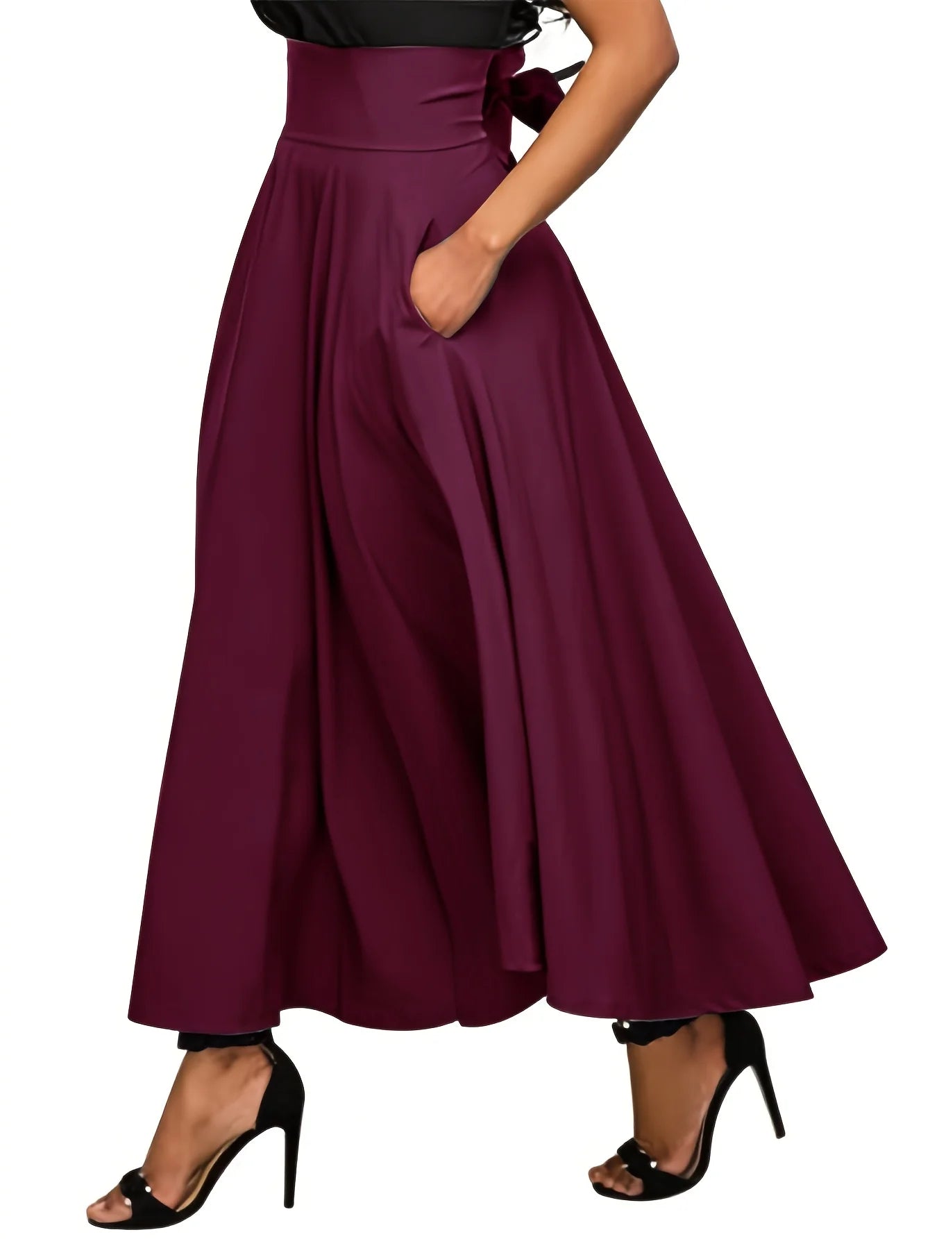 Elegant A-Line Midi Skirt